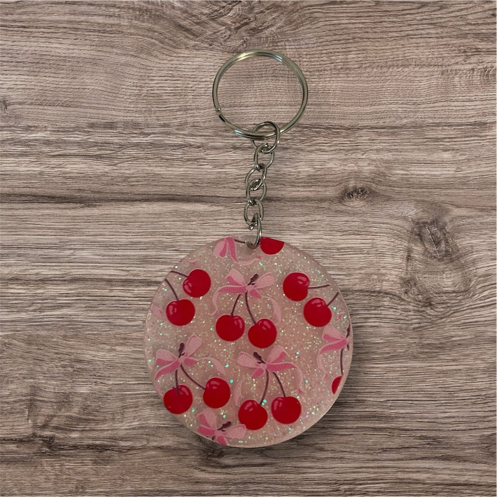 Cherry Pattern Keychain